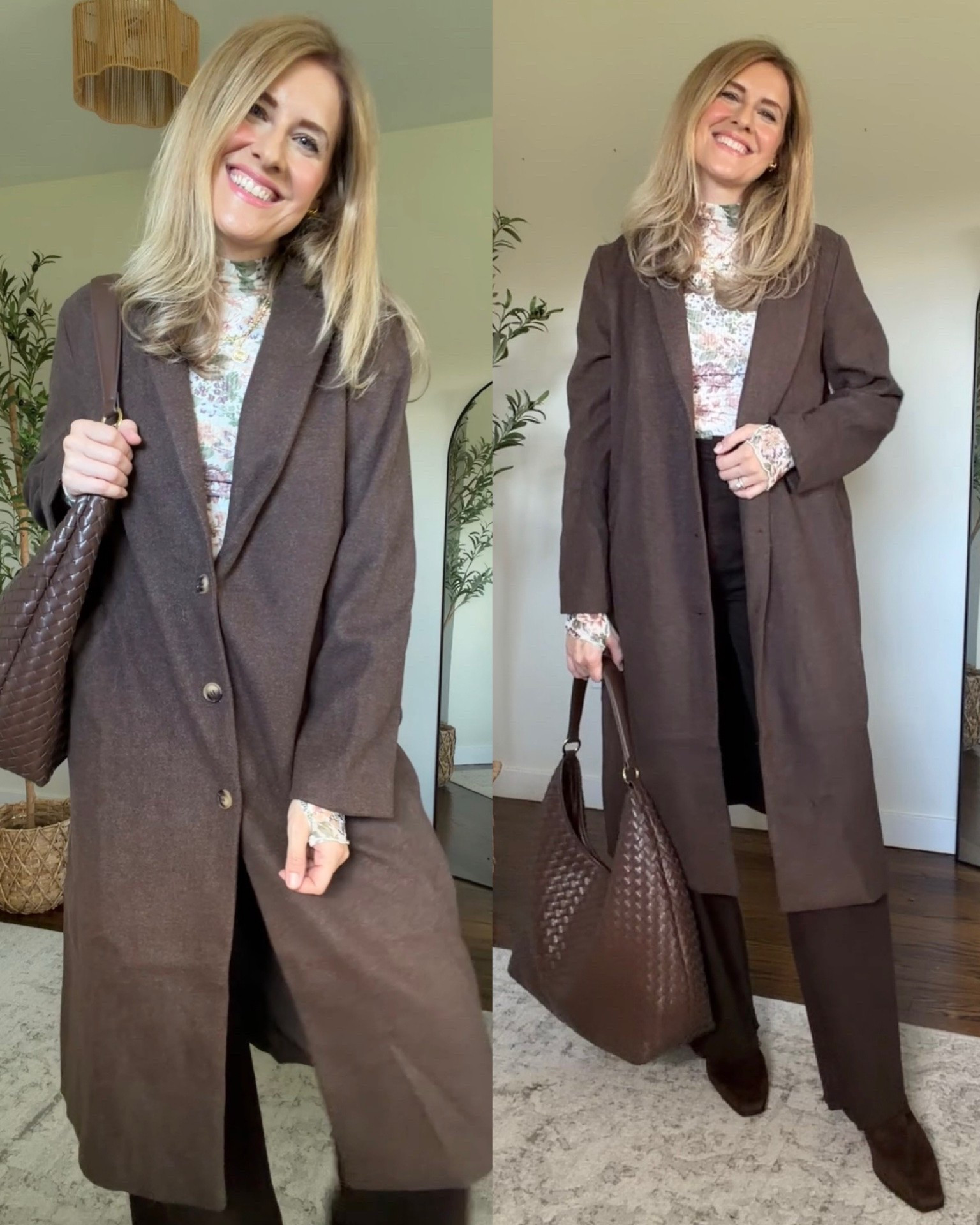Brown faux wool overcoat from @VICI - love this modern classic style. I’m in a medium.

#LTKOver40 #LTKootd