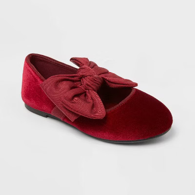 Toddler Girls' Chloe Mary Jane Flats - Cat & Jack™ Red 10T | Target