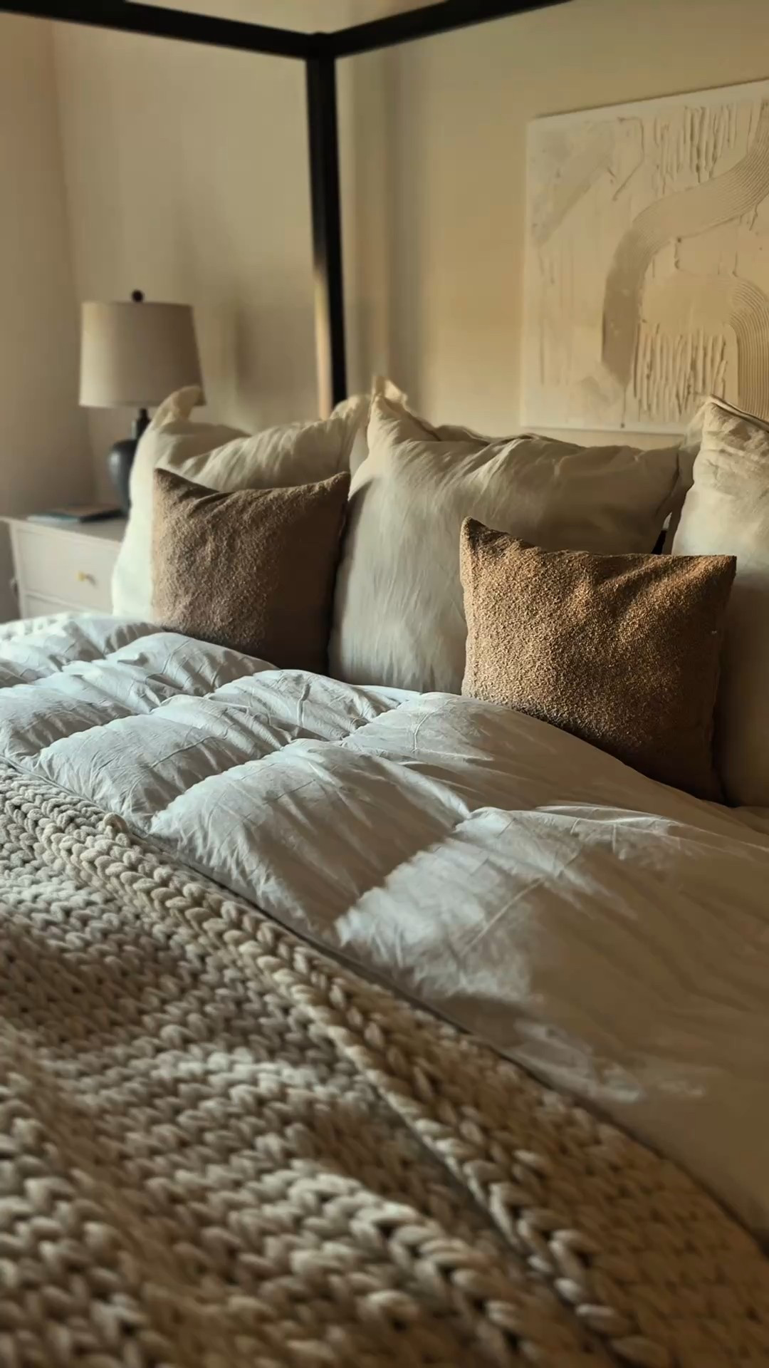 The key to a cozy fall bed? Layers on layers. Pile on the pillows, throw blankets everywhere, and you’ve got instant cozy vibes.  I stacked 2 duvet covers on top of eachother for added fluffiness and I have 4 king pillows, 3 Euro pillows and 2 throw pillows. It’s giving I’ll have a PSL! 😂

#LTKSeasonal #LTKHome #LTKFallSale