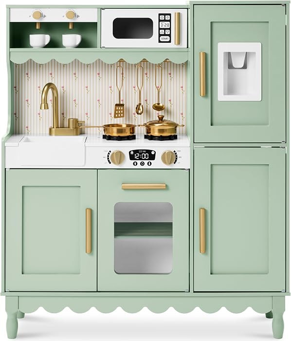 Best Choice Products Play Kitchen for Kids, Cottage Style Kids Kitchen Playset for Toddlers, Pret... | Amazon (US)