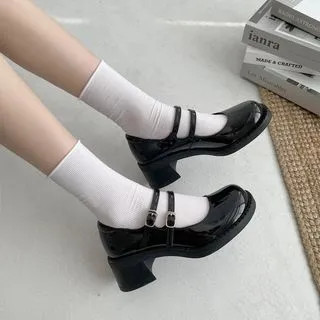 Chunky Heel Mary Jane Shoes | YesStyle Global