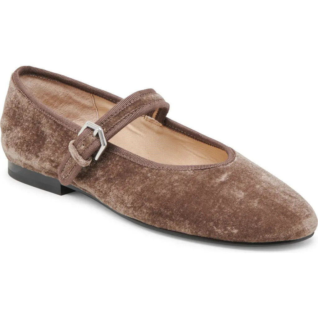 Dolce Vita Roslyn Mary Jane Flat in Smoke Velvet at Nordstrom, Size 8.5 | Nordstrom