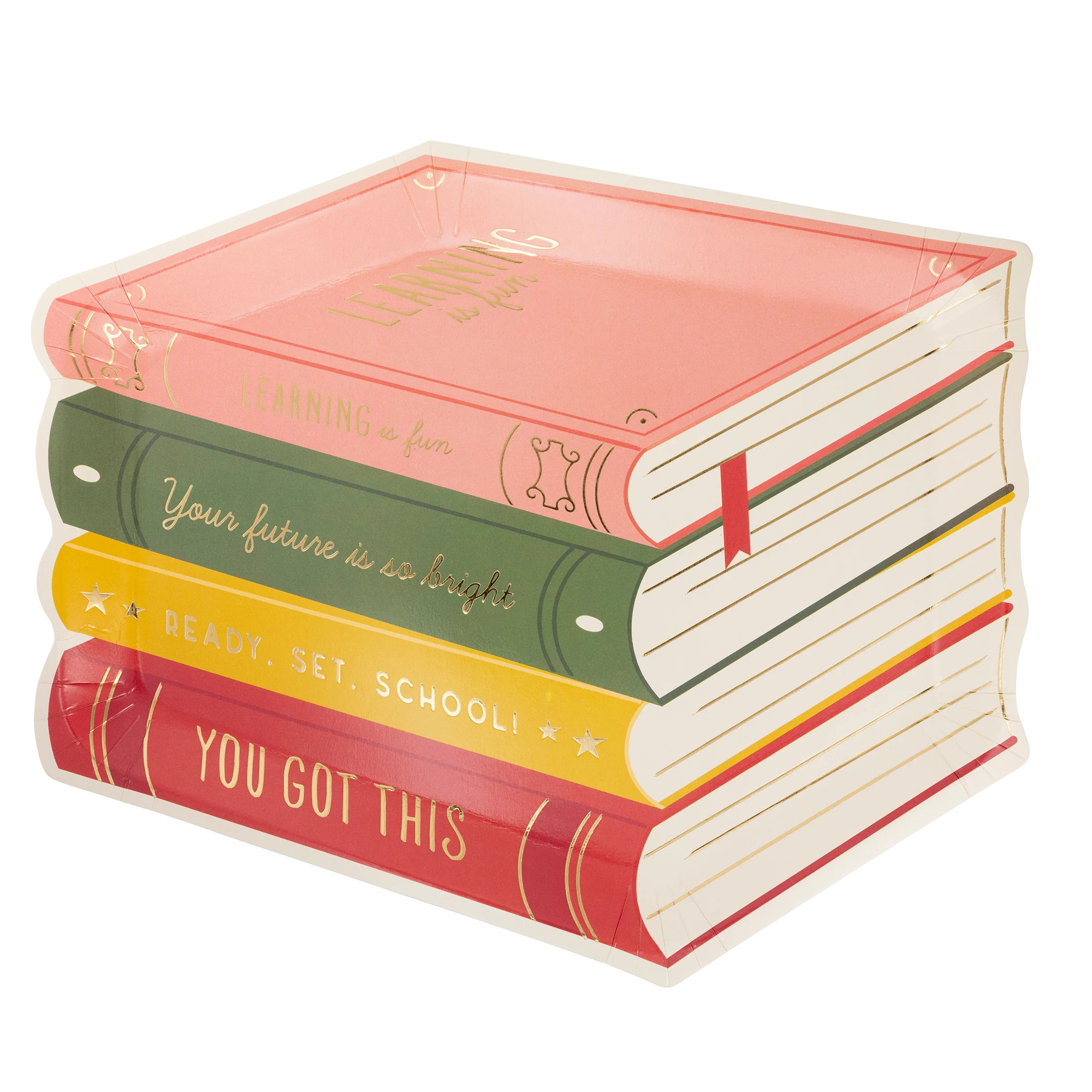 Stack of Books Paper Plate | My Mind's Eye