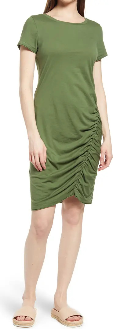 Ruched Cotton Blend T-Shirt DressMELROSE AND MARKET | Nordstrom Rack