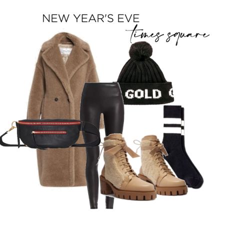 New Year’s Eve outfit for a chilly night out!  A teddy bear coat, cute Pom Pom hat and shearling boots make it cozy!

#LTKsalealert #LTKstyletip #LTKover40
