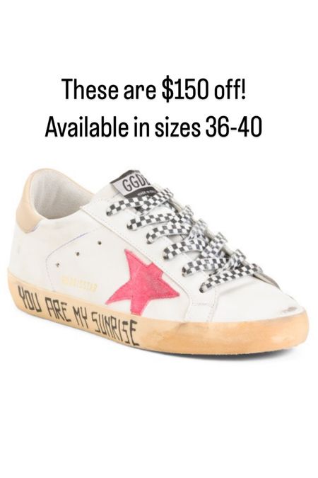 Golden goose sneakers on sale! Now $150 off. Available in sizes 36-40.

#LTKshoecrush #LTKsalealert