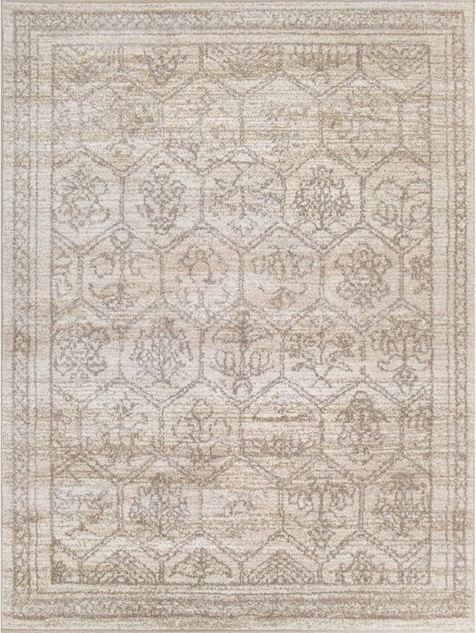 Jenni Yolo Home Aster Area Rug - 8'6" x 11'6" Neutral Tan Rectangle, Stain-Resistant, Non-Sheddin... | Amazon (US)