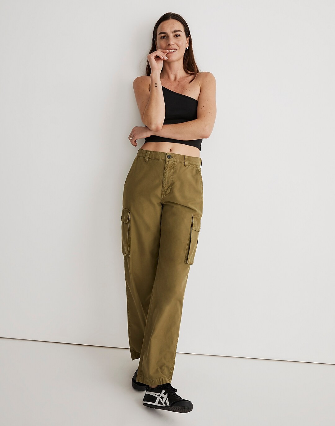Garment-Dyed Low-Slung Straight Cargo Pants | Madewell