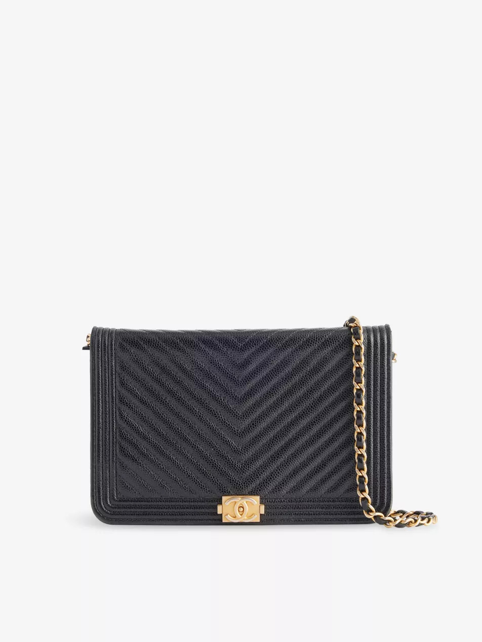 Pre-Loved Chanel Boy Leather Wallet-on-Chain | Selfridges