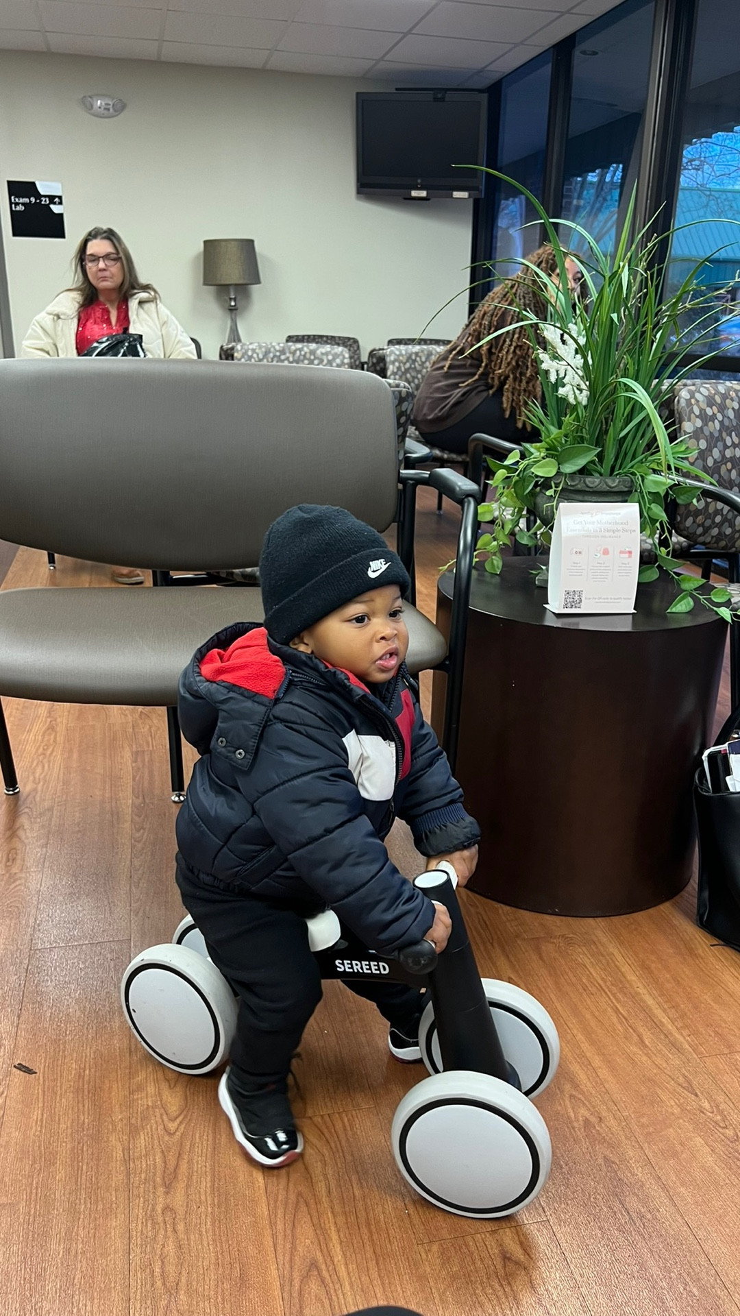 Bringing a toddler to your prenatal appointments is no joke 😅 but this little hack has been a game changer. His balance bike keeps him busy, happy, and entertained the entire visit — no meltdowns, no boredom, no chasing him around the office.
If you're a pregnant toddler mom, try this at your next OB appointment!


#LTKBump #LTKBaby #LTKKids
