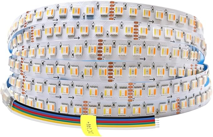 24VDC Highest Density 5-in-1 5050 RGBWW (RGB+Warm White+Daylight) 112LEDs/m Bright RGBCCT LED Str... | Amazon (US)