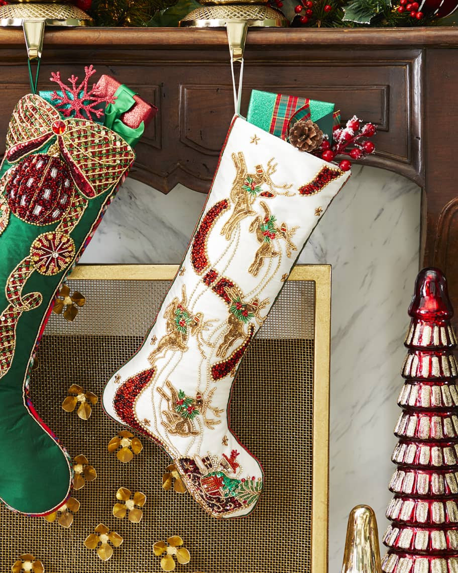 Kim Seybert Holiday Sleigh Stocking | Neiman Marcus