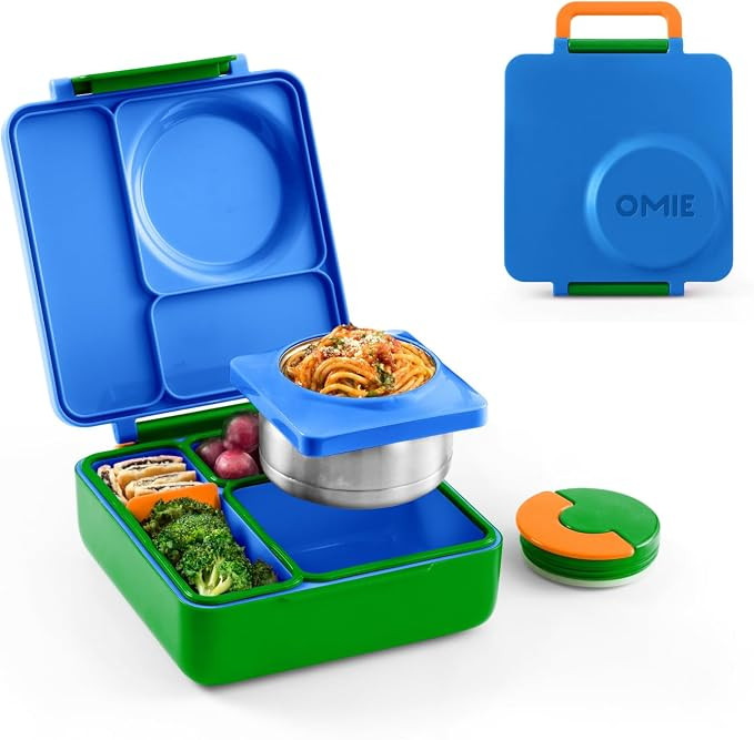 OmieBox Bento Box for Kids - Insulated Bento Lunch Box with Leak Proof Vacuum Insulated Food Jar ... | Amazon (US)
