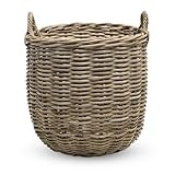 KOUBOO Rattan Kobo Round Storage Basket, Handwoven Rattan Basket with Handles, Organization & Hom... | Amazon (US)