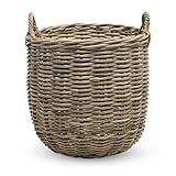 KOUBOO Rattan Kobo Round Storage Basket, Handwoven Rattan Basket with Handles, Organization & Hom... | Amazon (US)