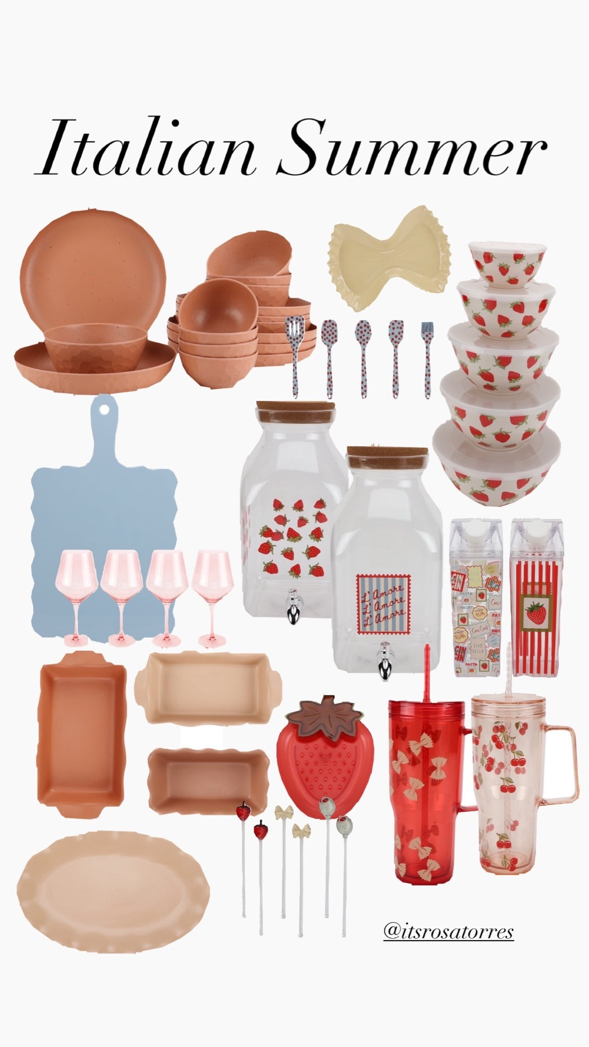 Such a beautiful collection and Italian vibes to cook pasta. Love the simple yet so cute to have in the kitchen. 

#italiansummer #italy #kitchen #diahware #kitchendishware #summerdishes  #summereats #cookouts #pasta

#LTKmomlife #LTKHome #LTKfoodie