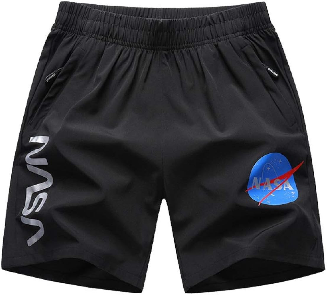 CORIRESHA Mens Fashion NASA Prints Sport Shorts Trunk with Pockets | Amazon (US)