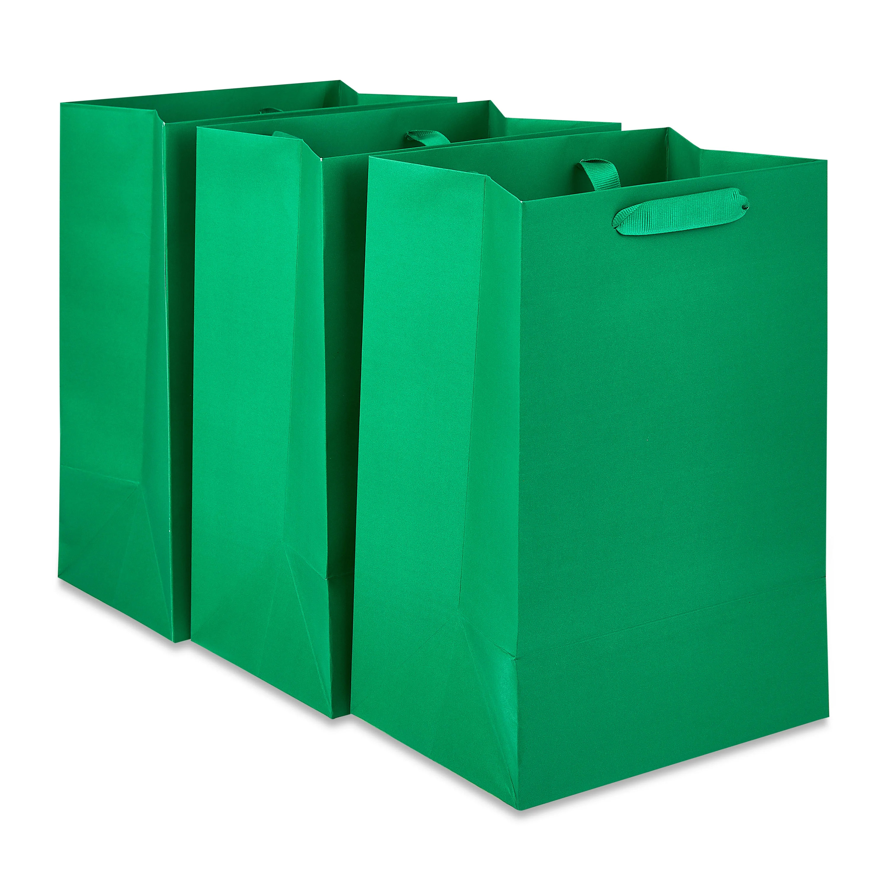Large Green Gift Bags, 7" x 10", 3 Count, by Way To Celebrate | Walmart (US)