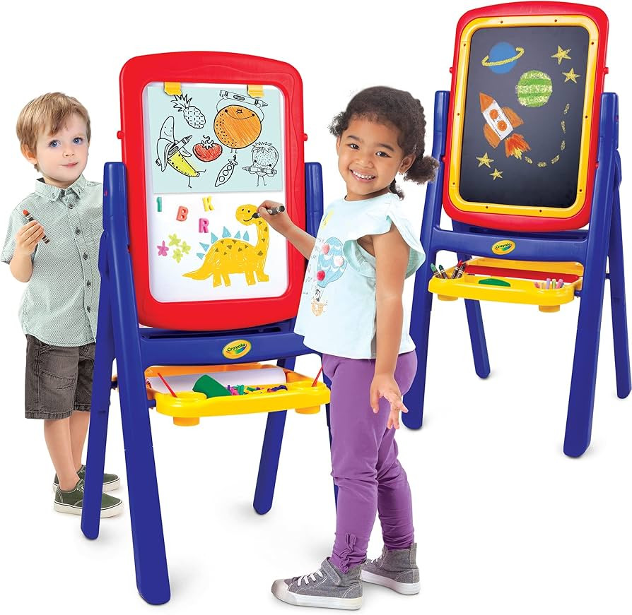 Crayola Qwikflip 2-Sided Easel, Dry Erase Board & Chalkboard, Ideal for Arts & Crafts, Drawing, H... | Amazon (US)