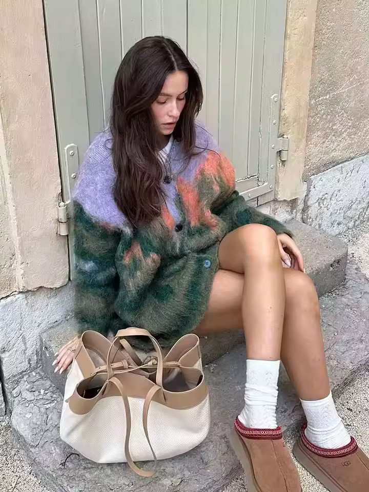 HH Women's Autumn Fashion Knitted Cardigan Long Sleeves Casual Printed V Neck Single Breasted Fem... | AliExpress (US)