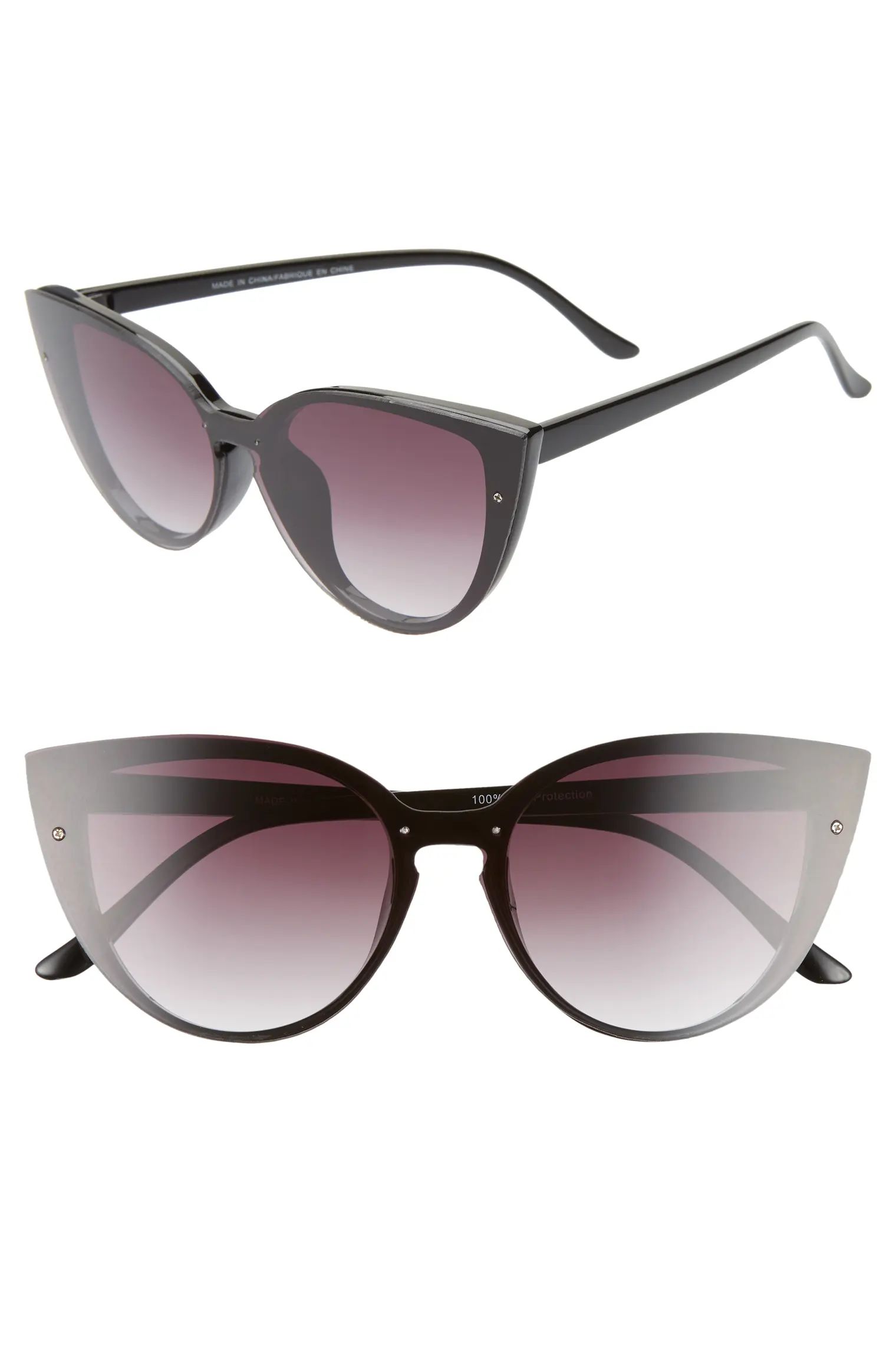 Flat Front 60mm Cat Eye Sunglasses | Nordstrom