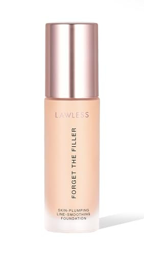 LAWLESS Women's Forget the Filler Skin-Plumping Line-Smoothing Foundation, 3F, fair with warm-golden undertones, 1.0 Ounce | Amazon (US)