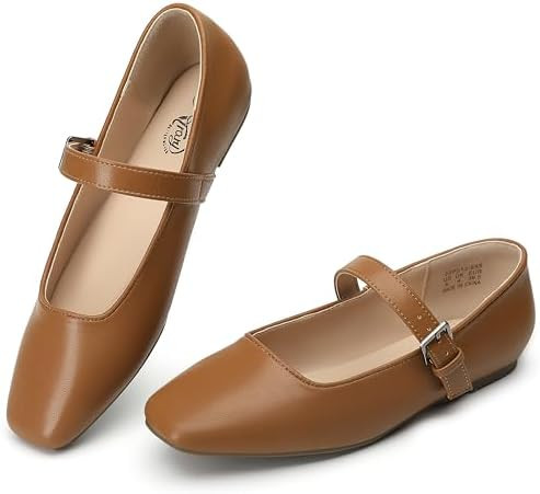 Trary Mary Jane Shoes Women Woven Flats for Women Dressy Ballet Flats Squared Toe Mary Jane Flats... | Amazon (US)