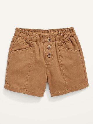 Paperbag-Waist Pull-On Utility Shorts for Toddler Girls | Old Navy (US)