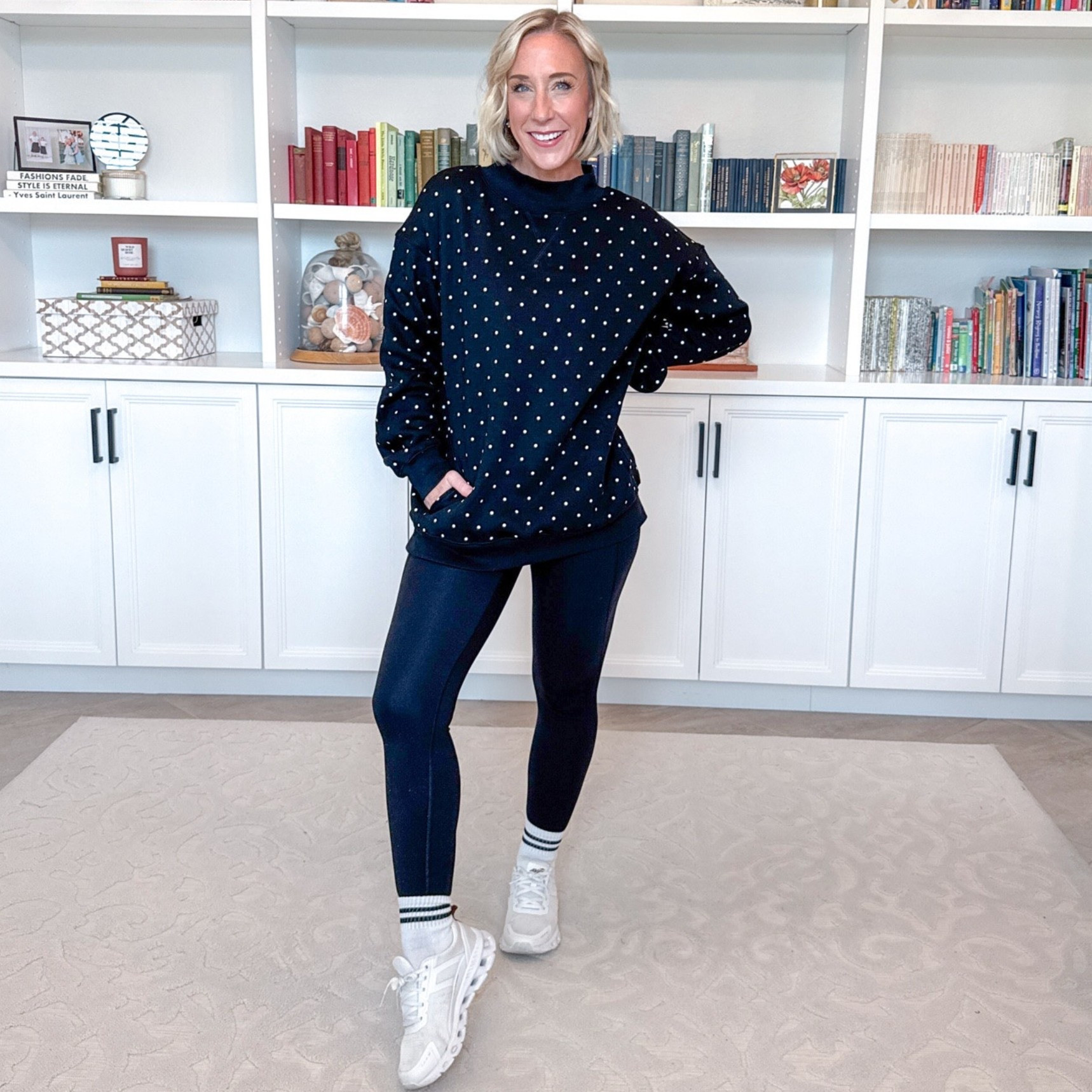 Amazon - fun fall finds * Mock Neck Oversized Sweatshirt - size small. 9 colors. * Tummy Control Leggings w/ Pockets & No Front Seam - size small. 5 colors.

#LTKSeasonal #LTKOver40 #LTKPetite