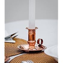 Spirituopolis Pure Copper Handmade Candle Holder - Vintage Boho Candle Holders with Handle - Decorat | Amazon (US)
