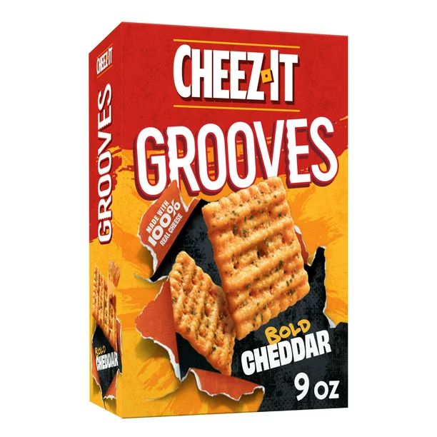 Cheez-It Grooves Bold Cheddar Cheese Crackers, 9 oz | Walmart (US)