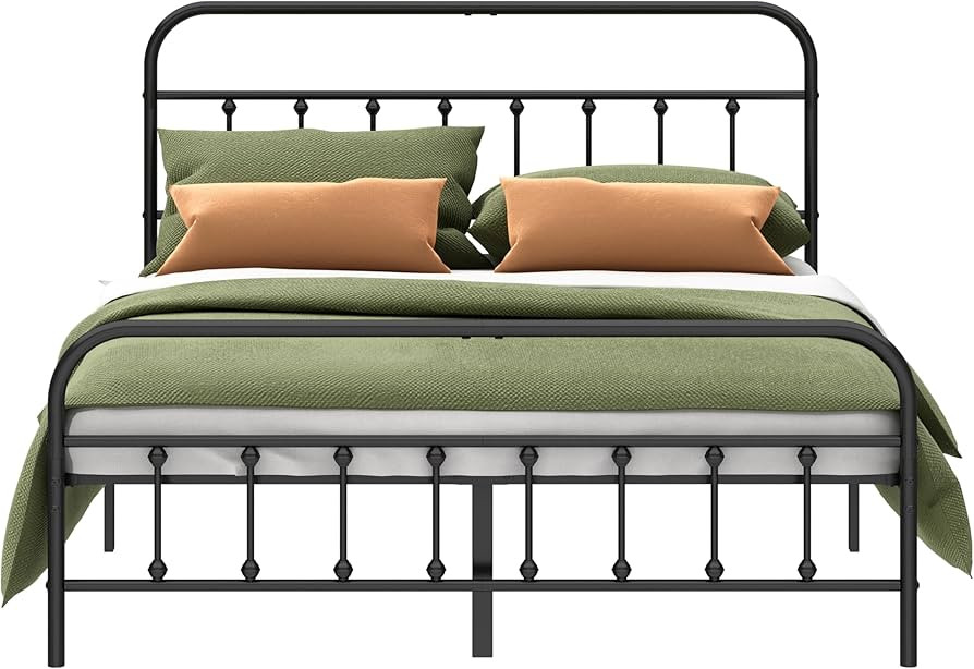Metal Bed Frame - Structurally Stable Heavy Duty Steel Slat Supported Queen Bed Frames,No Box Spr... | Amazon (US)