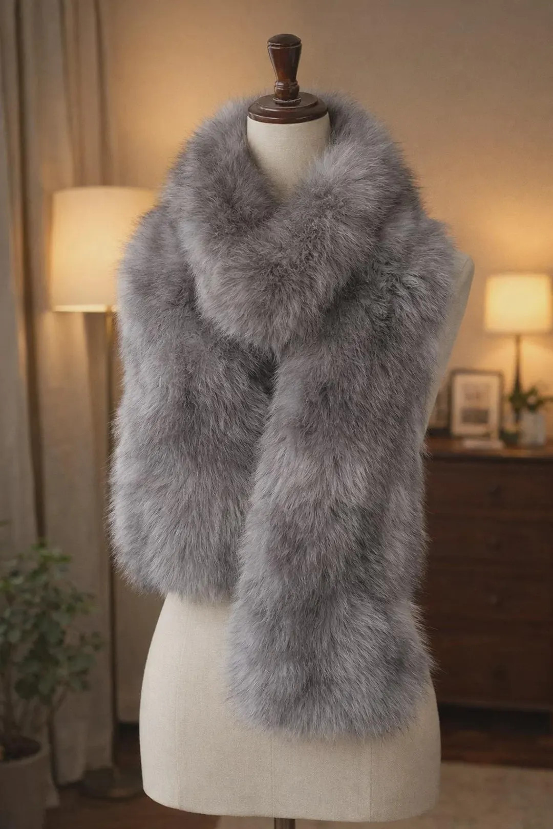 Luxury Faux Fox Fur Scarf for Women | Thick Warm Double-Sided Winter Wrap | Etsy (US)