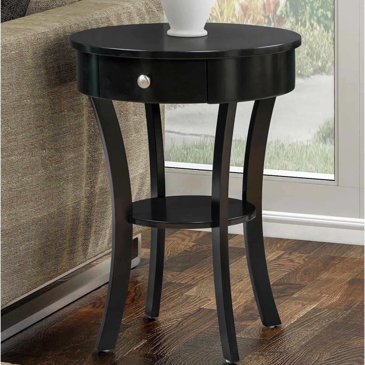 Moravian Solid Wood End Table with Storage | Wayfair North America