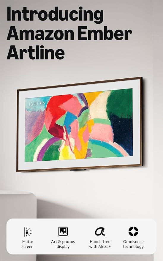 Amazon Ember Artline 55" with Fire TV (newest model), 4K Ultra HD QLED smart TV with free art and... | Amazon (US)