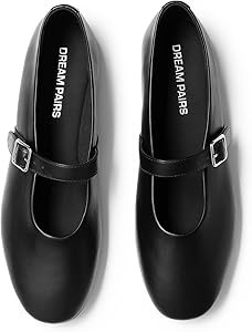 DREAM PAIRS Women's Ballet Mary Jane Flats Dress Round Toe Comfortable Casual Slip On Buckle Stra... | Amazon (US)