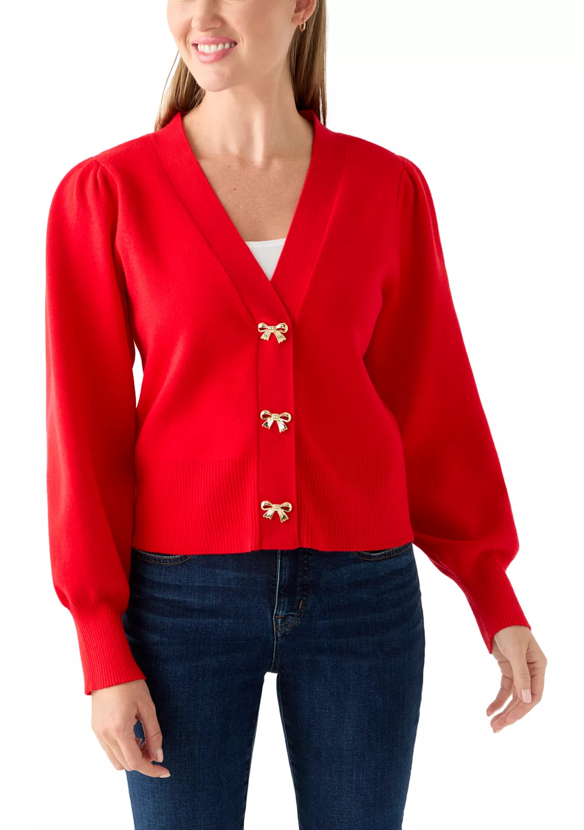 Petite V-Neck Cardigan | Belk