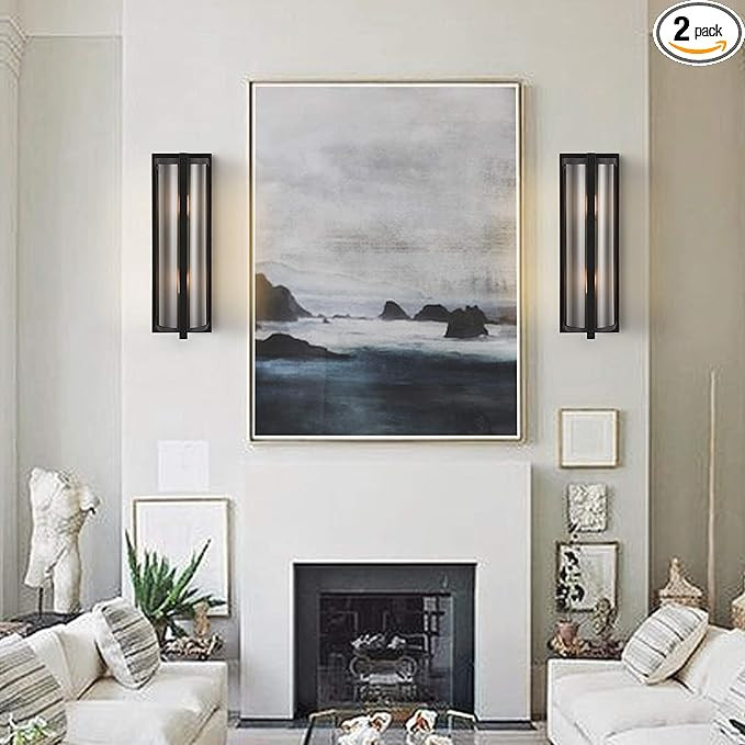 SAFAVIEH Lighting Collection Senla Modern 18-inch Bronze LED Rectangular Wall Sconce (Set of 2) | Amazon (US)