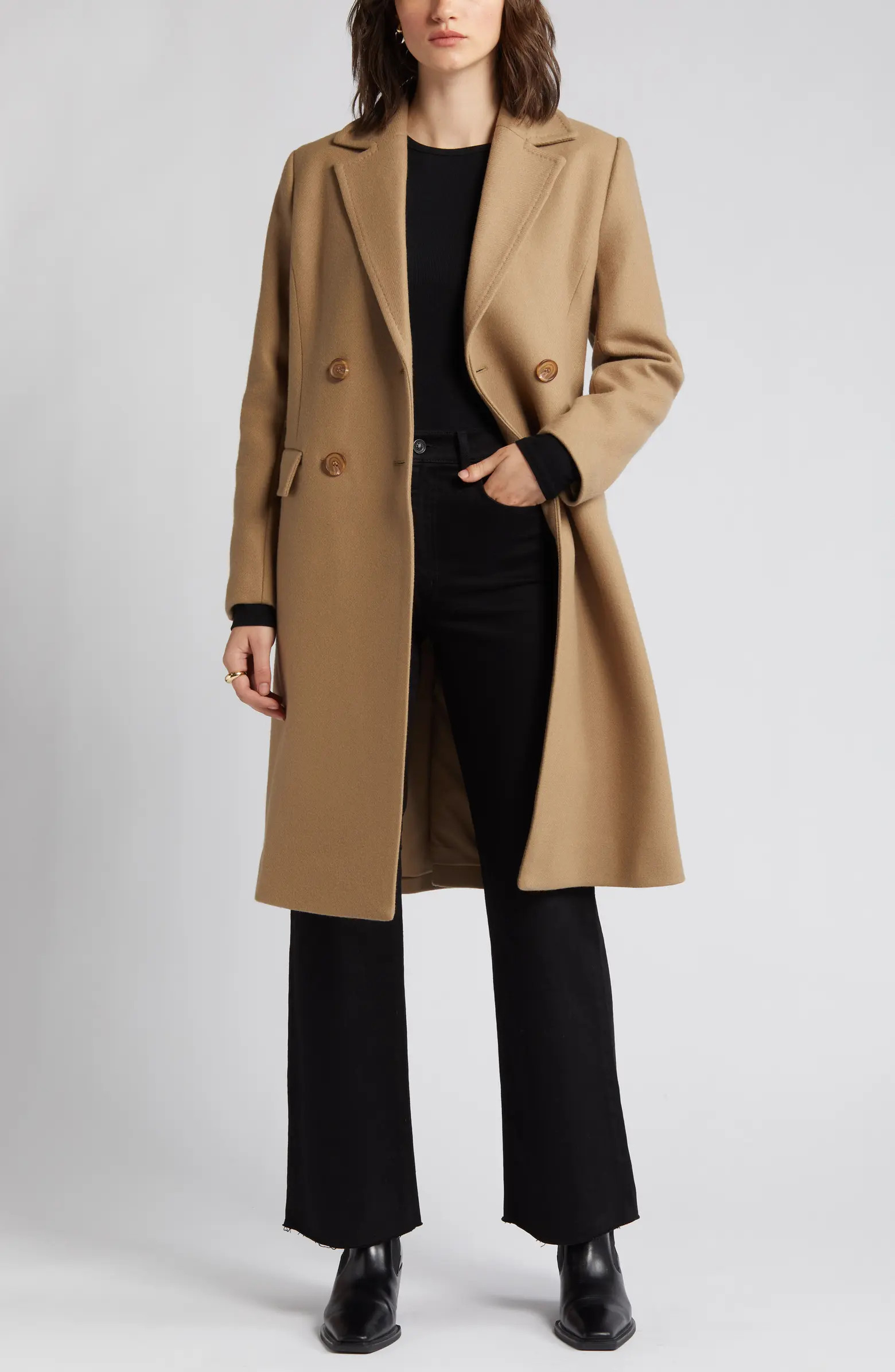Double Breasted Wool Blend Coat | Nordstrom