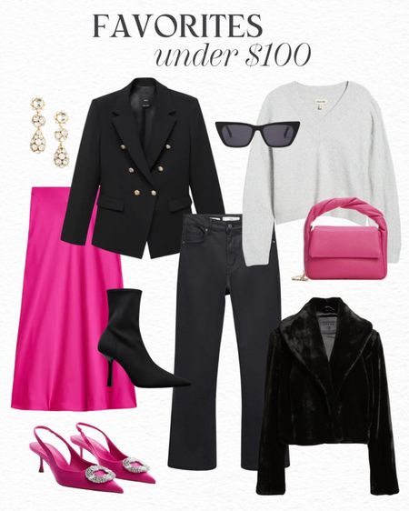 All of these pieces are under $100! Starting with this Veronica Beard blazer look alike from Mango! I visited the Mango store in NY and they have great quality pieces for affordable prices… like these coated denim jeans! I also love checking BLANKNYC for faux fur under $100! 

#LTKfindsunder100 #LTKGiftGuide #LTKHoliday