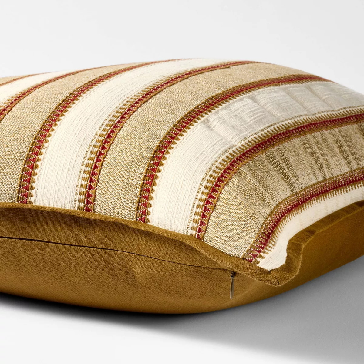 Burgundy olive and cream vertical stripe pillow - 20x20 - Threshold designed with Studio McGee | Target