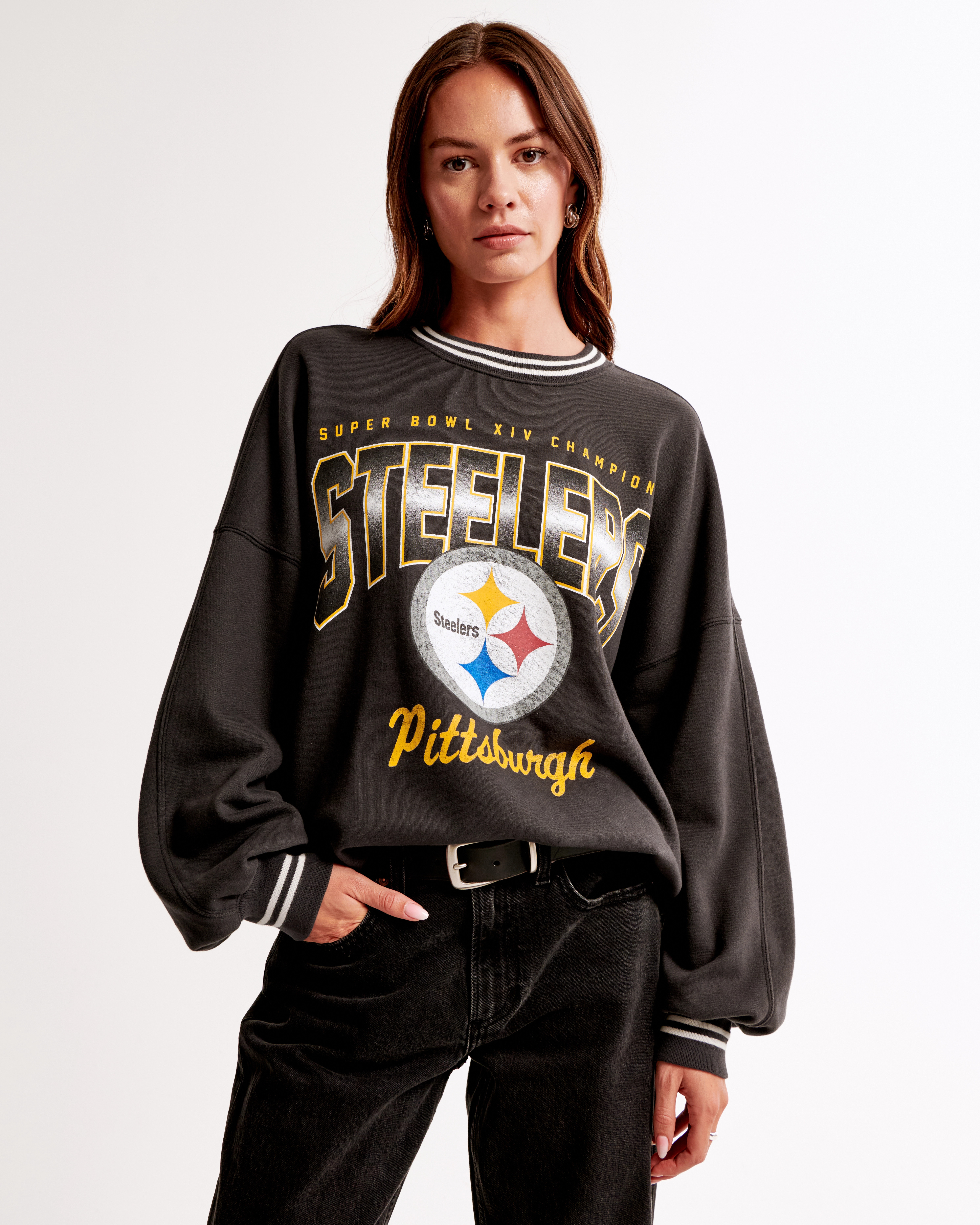 Pittsburgh Steelers Graphic Oversized Sunday Crew | Abercrombie & Fitch (US)