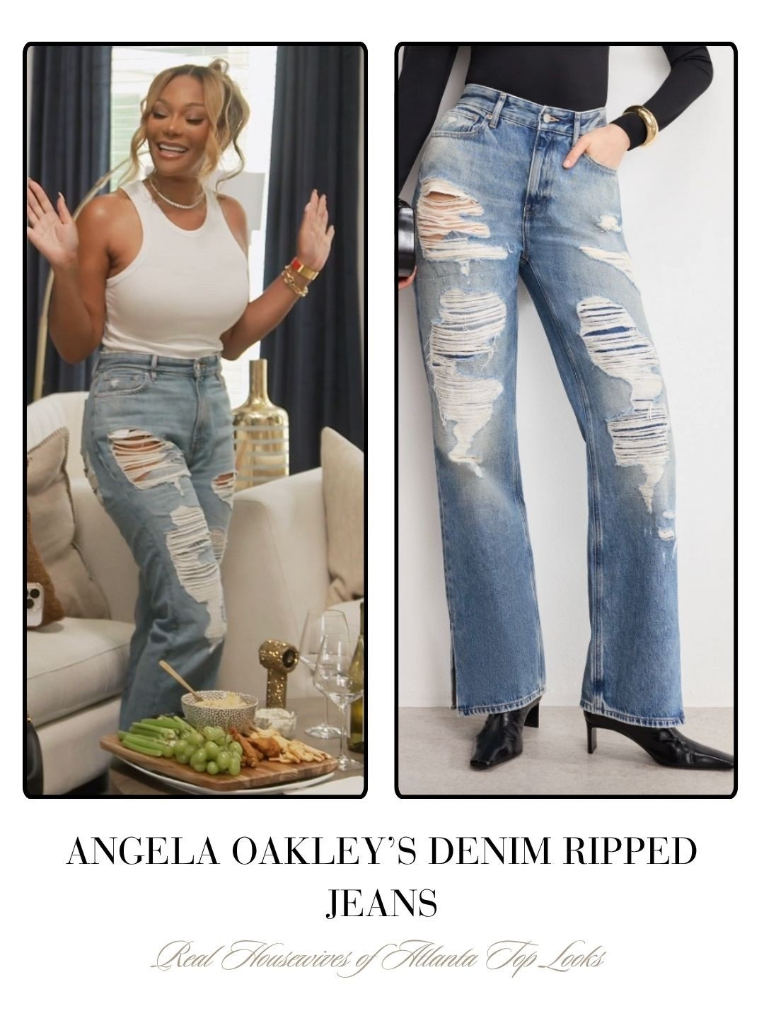 Angela Oakley’s Denim Ripped Jeans 