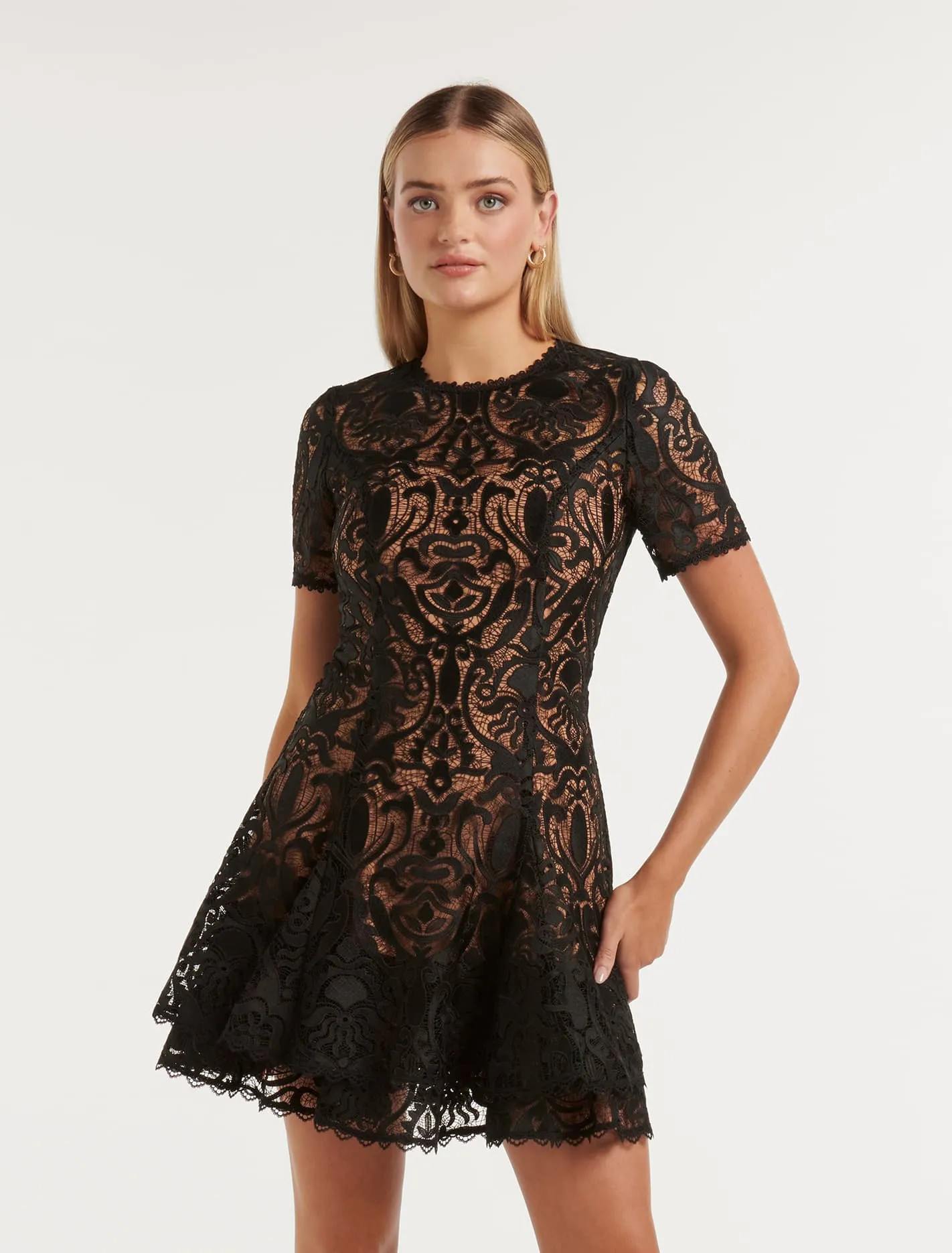 Cornelia Layered Lace Mini Dress | Forever New (AU)