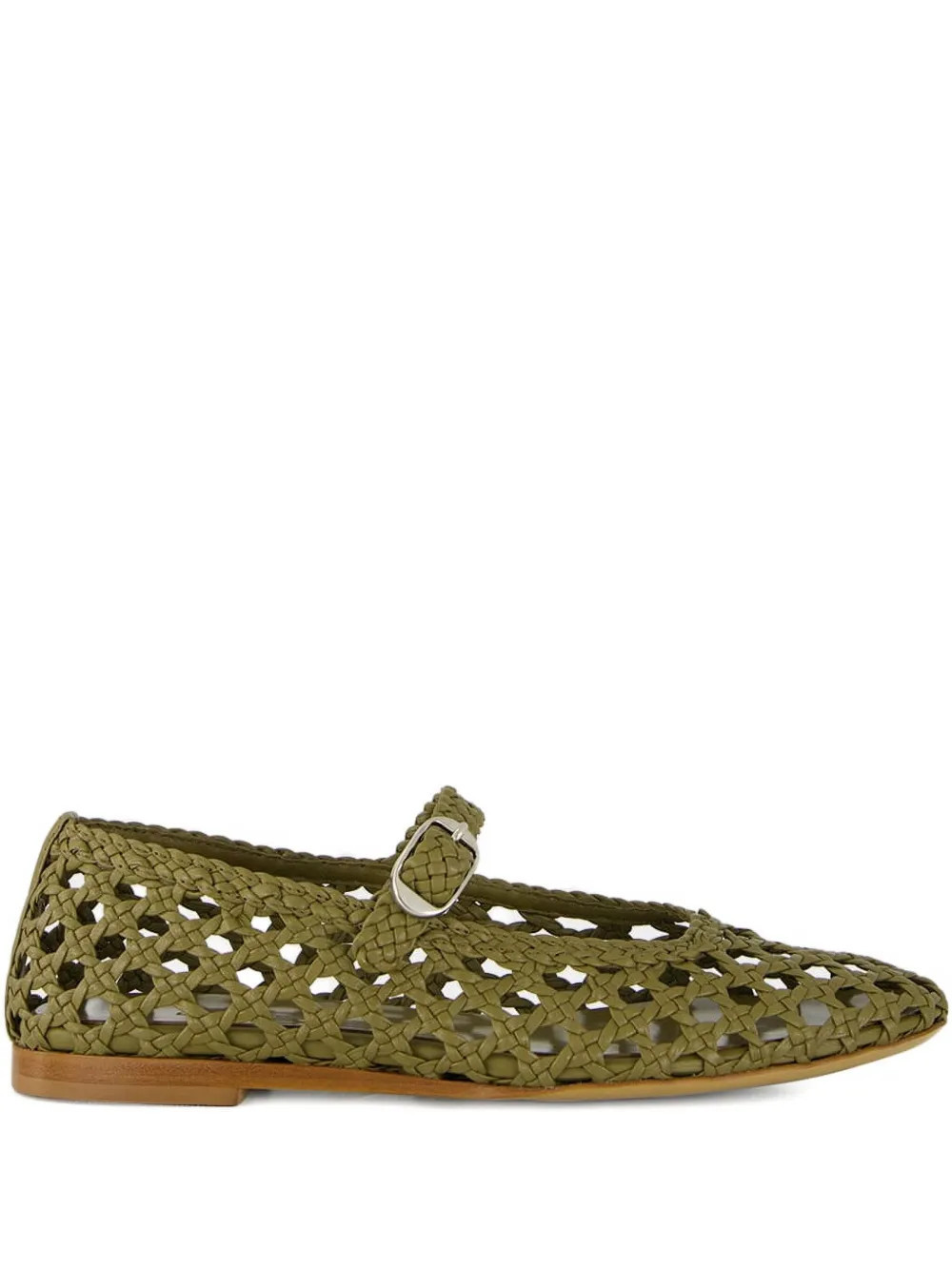 Le Monde Beryl woven lather ballet flats - Green | Farfetch Global