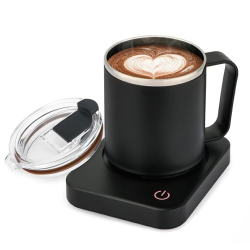 VOBAGA Coffee Mug Warmer & Mug Set for Desk - Auto Shut Off & 3 Heat Settings, Includes 15oz Stainless Steel Mug, Smart Coffee Cup Warmer, Home Office Essentials Coffee Set（Mug Included） | Amazon (US)