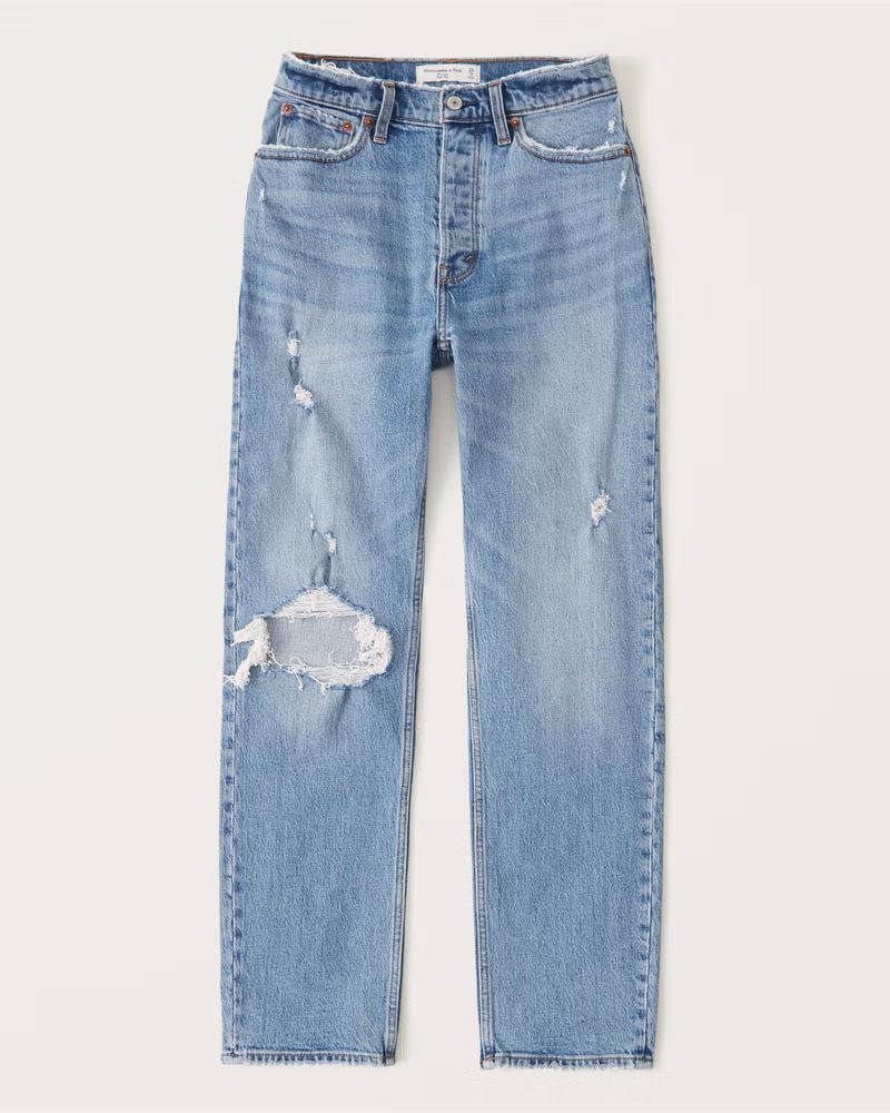 Women's High Rise Dad Jean | Women's Clearance | Abercrombie.com | Abercrombie & Fitch (US)