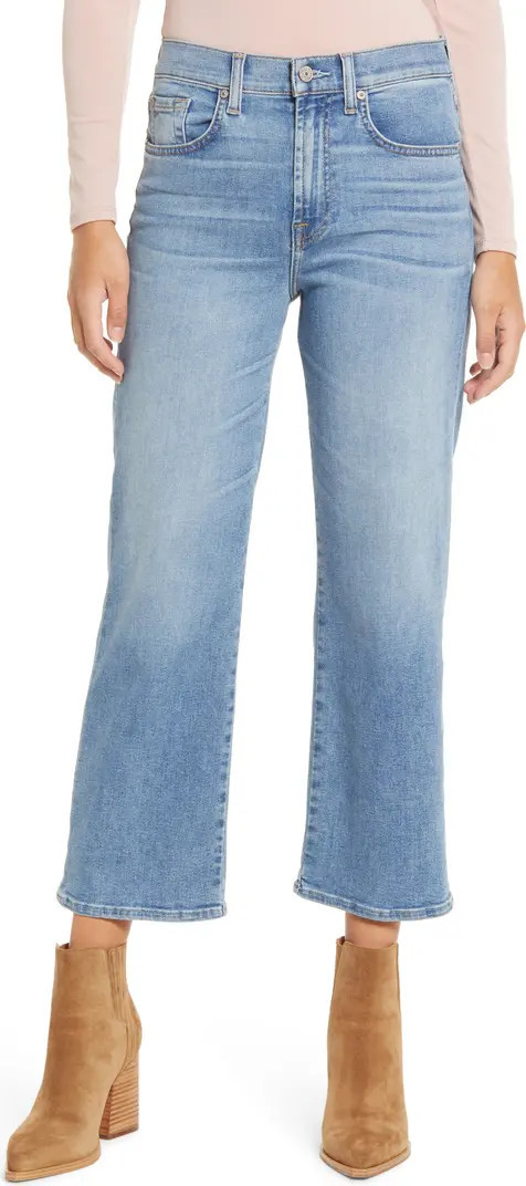 Alexa High Waist Crop Wide Leg Jeans | Nordstrom