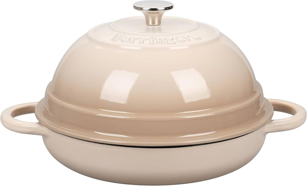Cast Iron Enameled Dutch Oven Pot with Lid for Bread Baking, Bread Oven, 6 Quart, Latte | Amazon (US)