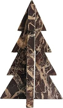 Creative Co-Op Interlocking Marble Tree Decor, Red | Amazon (US)